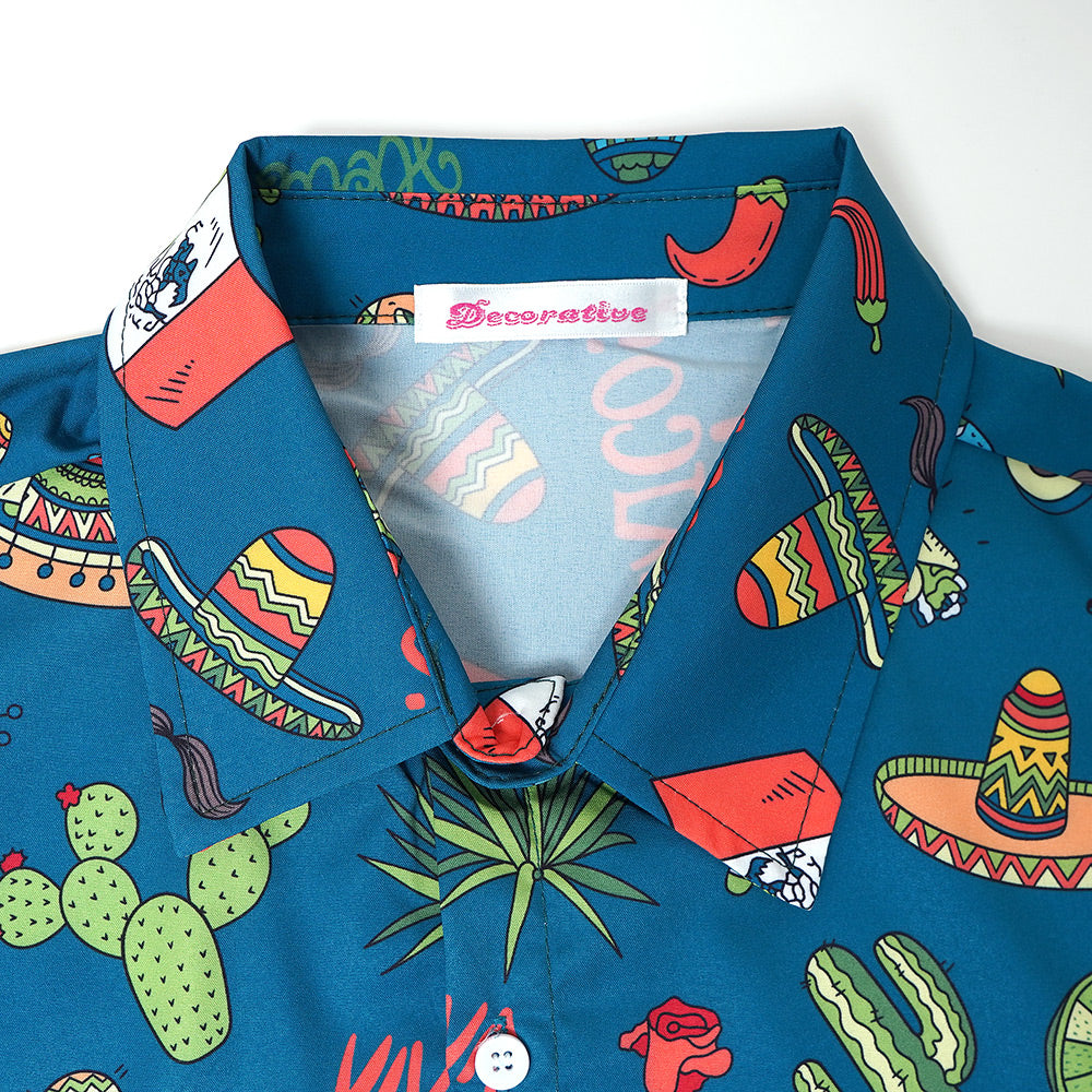 ビバメキシコデザインの半袖シャツ